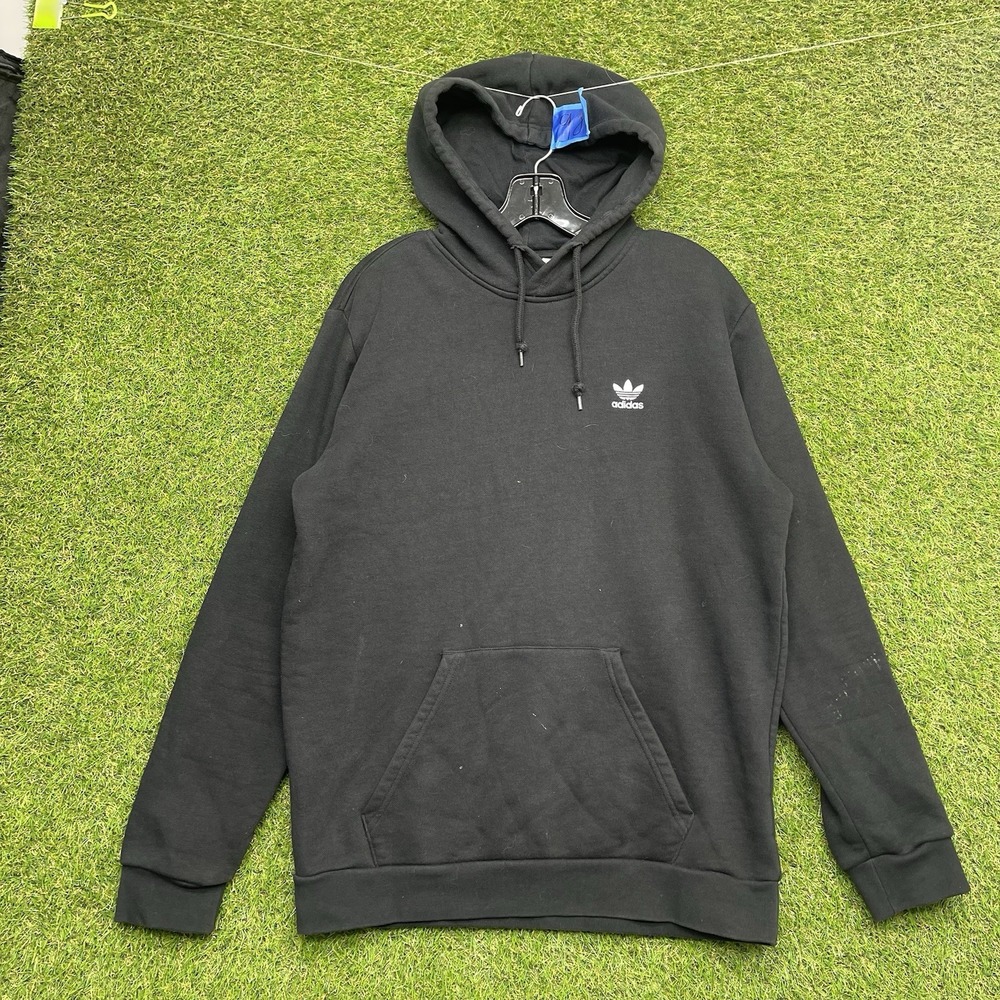 Adidas Hoodie Mens Medium Black Casual Everyday Sweatshirt Comfort Lounge